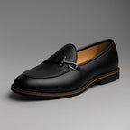 Mocassins cuir à boucle métal pour homme
