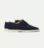 Mocassins en daim à lacets et semelle contrastée pour homme