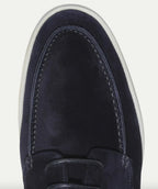 Mocassins en daim à lacets et semelle contrastée pour homme