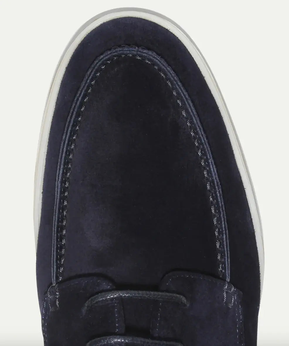 Mocassins en daim à lacets et semelle contrastée pour homme