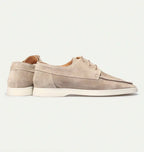 Mocassins en daim à lacets et semelle contrastée pour homme