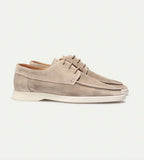 Mocassins en daim à lacets et semelle contrastée pour homme