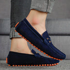 Mocassins perforés détail nœud semelle crantée pour homme