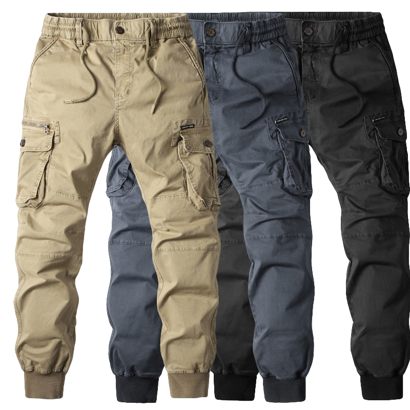 Pantalon cargo jogger avec poches multiples pour homme