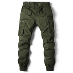 Pantalon cargo jogger avec poches multiples vert pour homme