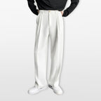Pantalon large à pinces coupe décontractée pour homme
