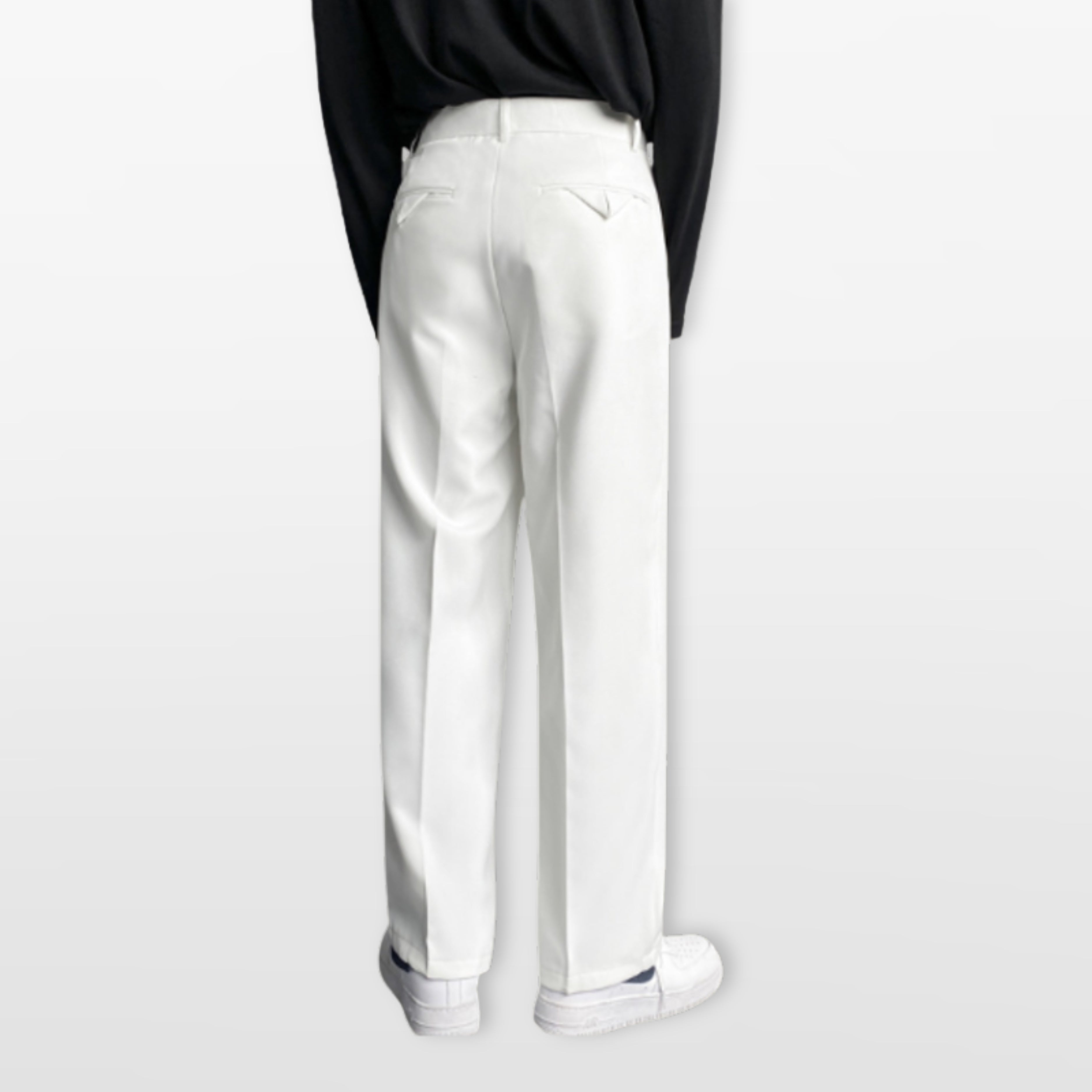 Pantalon large à pinces coupe décontractée pour homme