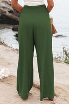 Pantalon large fluide taille smockée pour femme – vue 19