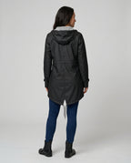 Parka imperméable à capuche avec cordons ajustables pour femme – vue 3