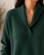 Pull col châle encolure V pour femme – vue 4