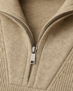 Pull col haut demi-zip côtelé pour homme – vue 2