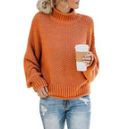 Pull col montant à bandes tricolores pour femme – vue 4