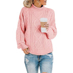 Pull col montant à bandes tricolores pour femme – vue 10
