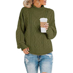 Pull col montant à bandes tricolores pour femme – vue 13