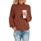 Pull col montant à bandes tricolores pour femme – vue 15