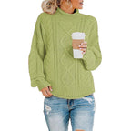 Pull col montant à bandes tricolores pour femme – vue 17