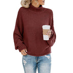 Pull col montant à bandes tricolores pour femme – vue 20