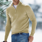 Pull col montant avec zip quart pour homme
