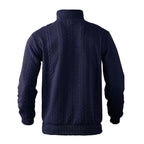 Pull col montant demi-zip motif torsades pour homme – vue 6
