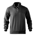 Pull col montant demi-zip motif torsades pour homme – vue 7