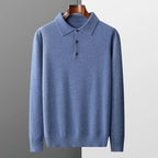 Pull col polo boutonné manches longues pour homme – vue 7
