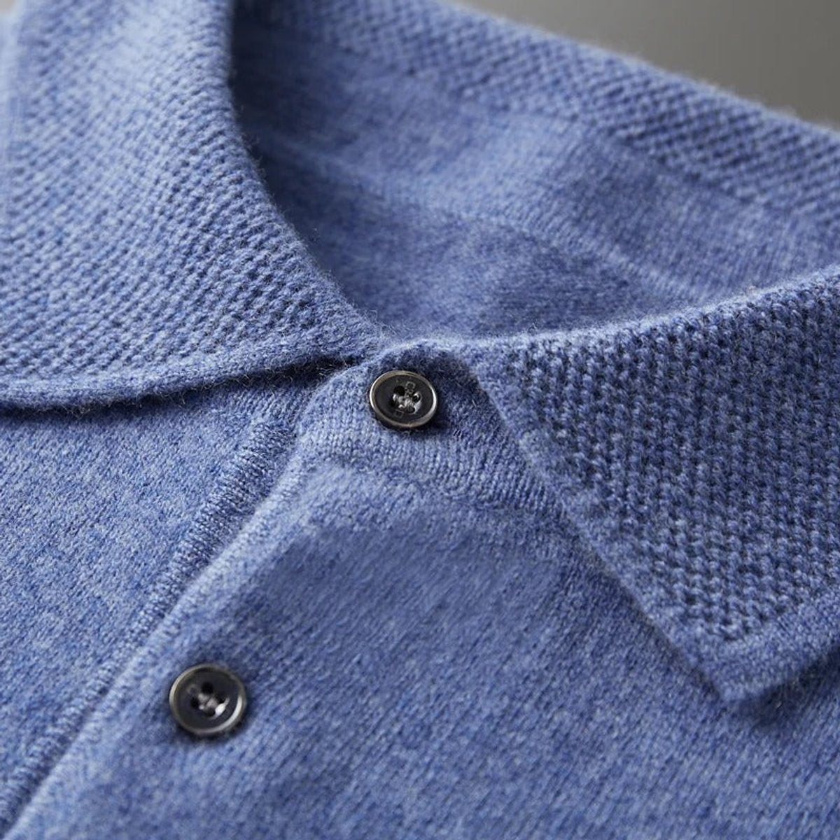 Pull col polo boutonné manches longues pour homme – vue 8