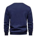 Pull polo col contrasté manches longues pour homme