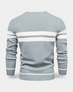 Pull texturé rayures contrastées col rond pour homme – vue 4