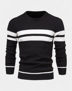 Pull texturé rayures contrastées col rond pour homme – vue 5