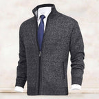 Pull zippé col montant avec poches pour homme – vue 6