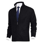 Pull zippé col montant avec poches pour homme – vue 7