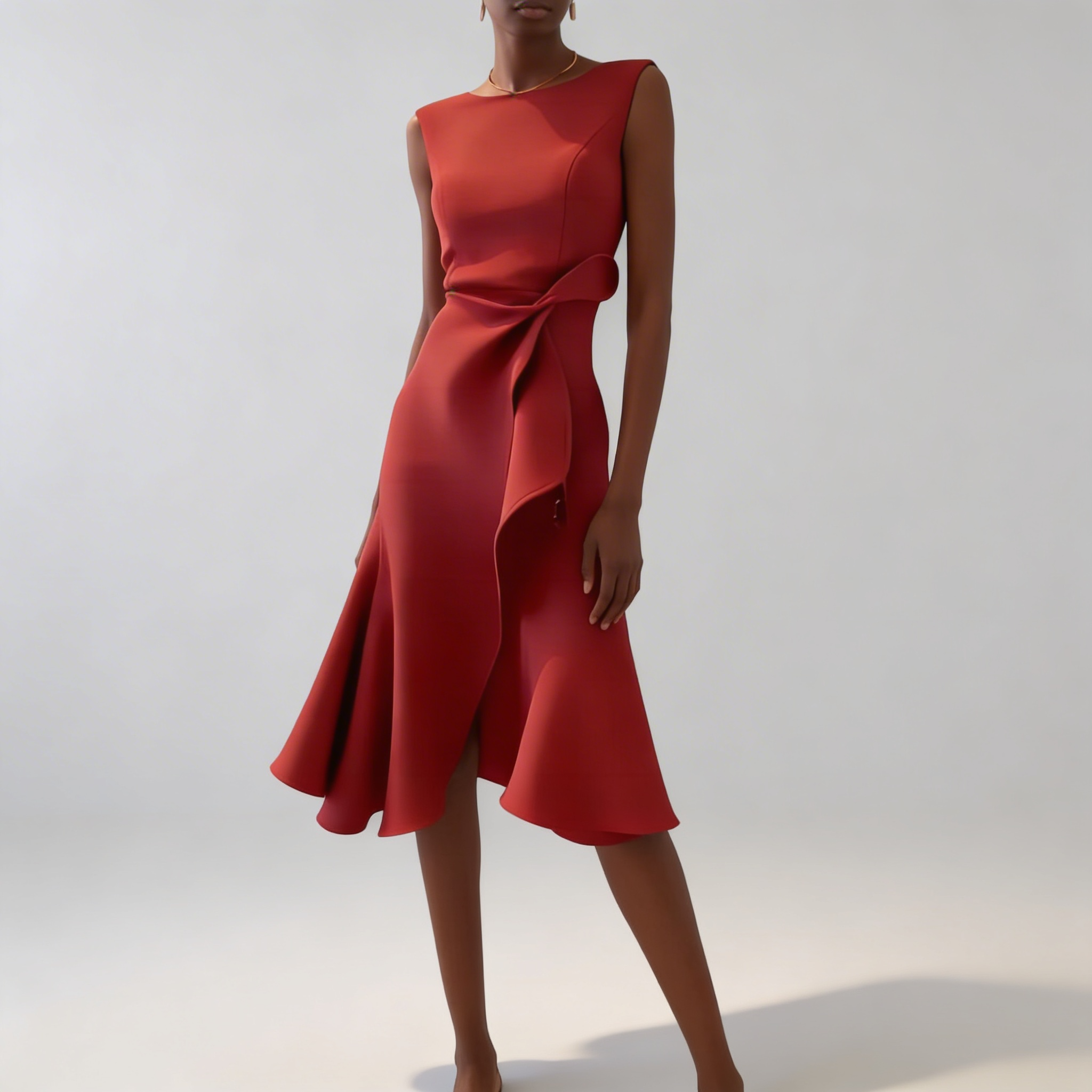 Robe femme coupe fluide élégante design minimaliste