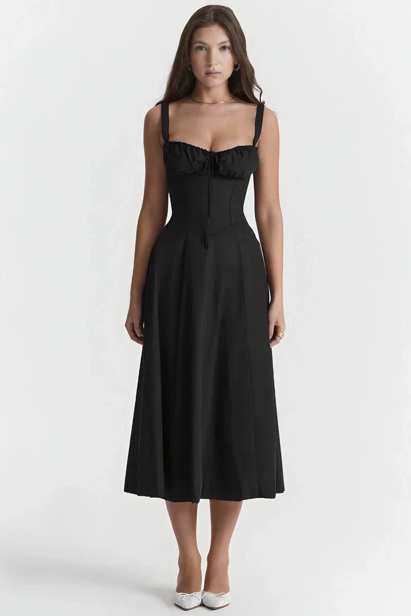 Robe bustier à imprimé floral avec bretelles