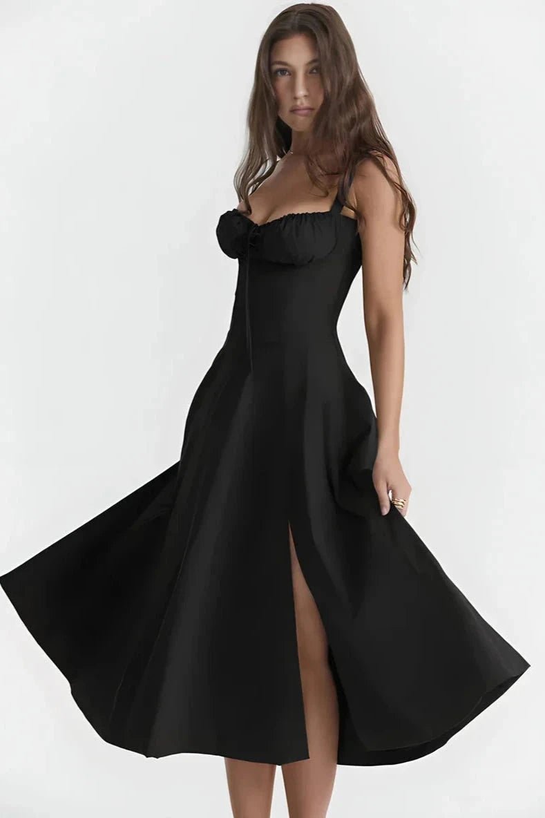 Robe bustier à imprimé floral avec bretelles