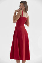 Robe bustier à imprimé floral avec bretelles