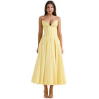 Robe bustier midi jupe volumineuse