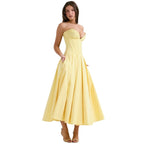 Robe bustier midi jupe volumineuse