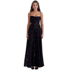 Robe longue fleurie à bretelles