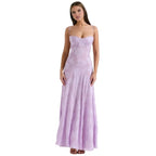 Robe longue fleurie à bretelles