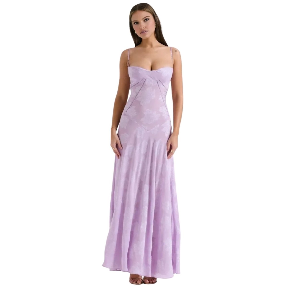 Robe longue fleurie à bretelles