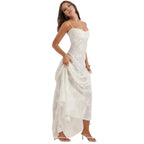 Robe longue fleurie à bretelles
