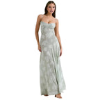 Robe longue fleurie à bretelles