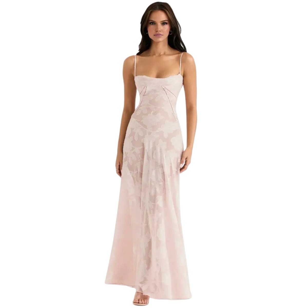 Robe longue fleurie à bretelles