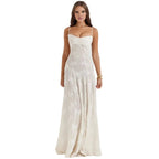 Robe longue fleurie à bretelles