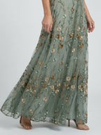 Robe longue cache-cœur à motifs floraux pour femme – vue 2