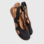 Sandales bride arrière semelle anatomique noir pour femme