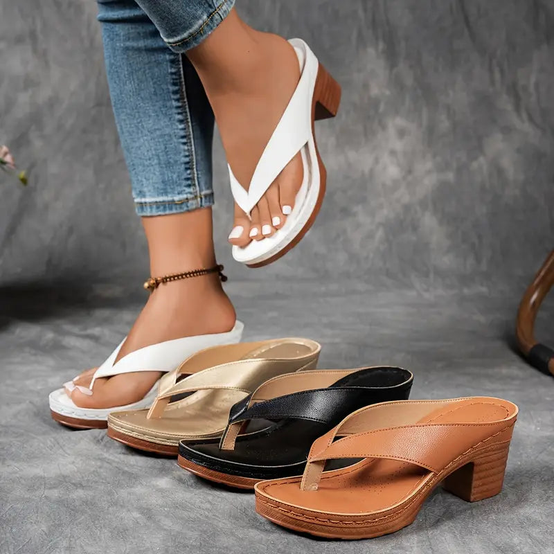 Sandales compensées à semelle ergonomique