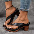 Sandales compensées à semelle ergonomique