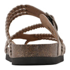 Sandales plates à brides tressées pour femme – vue 4