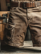 Short cargo poches multiples coton robuste pour homme